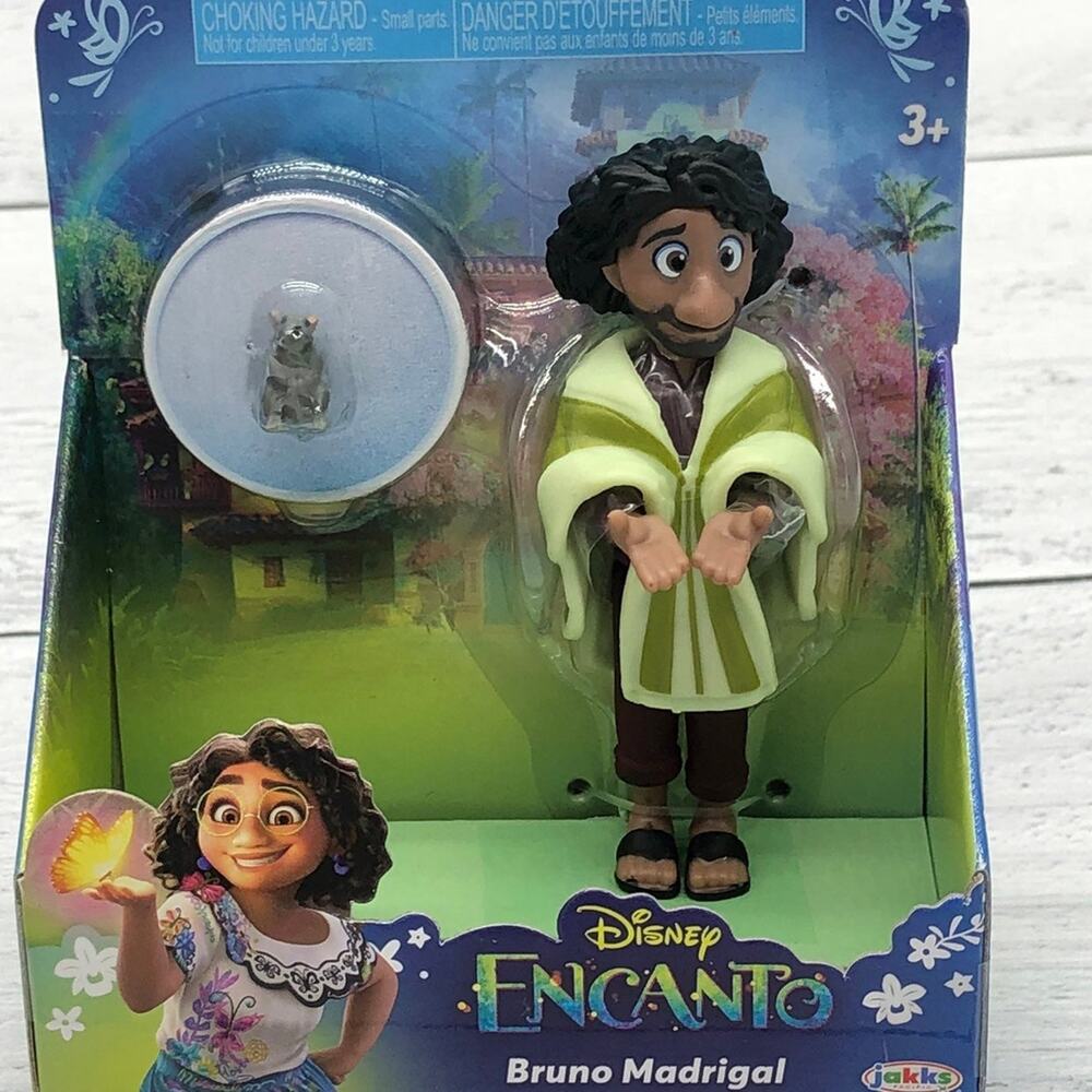 Disney Encanto Bruno Madrigal With Rat 3" Toy Figure Jakks Figurine NEW